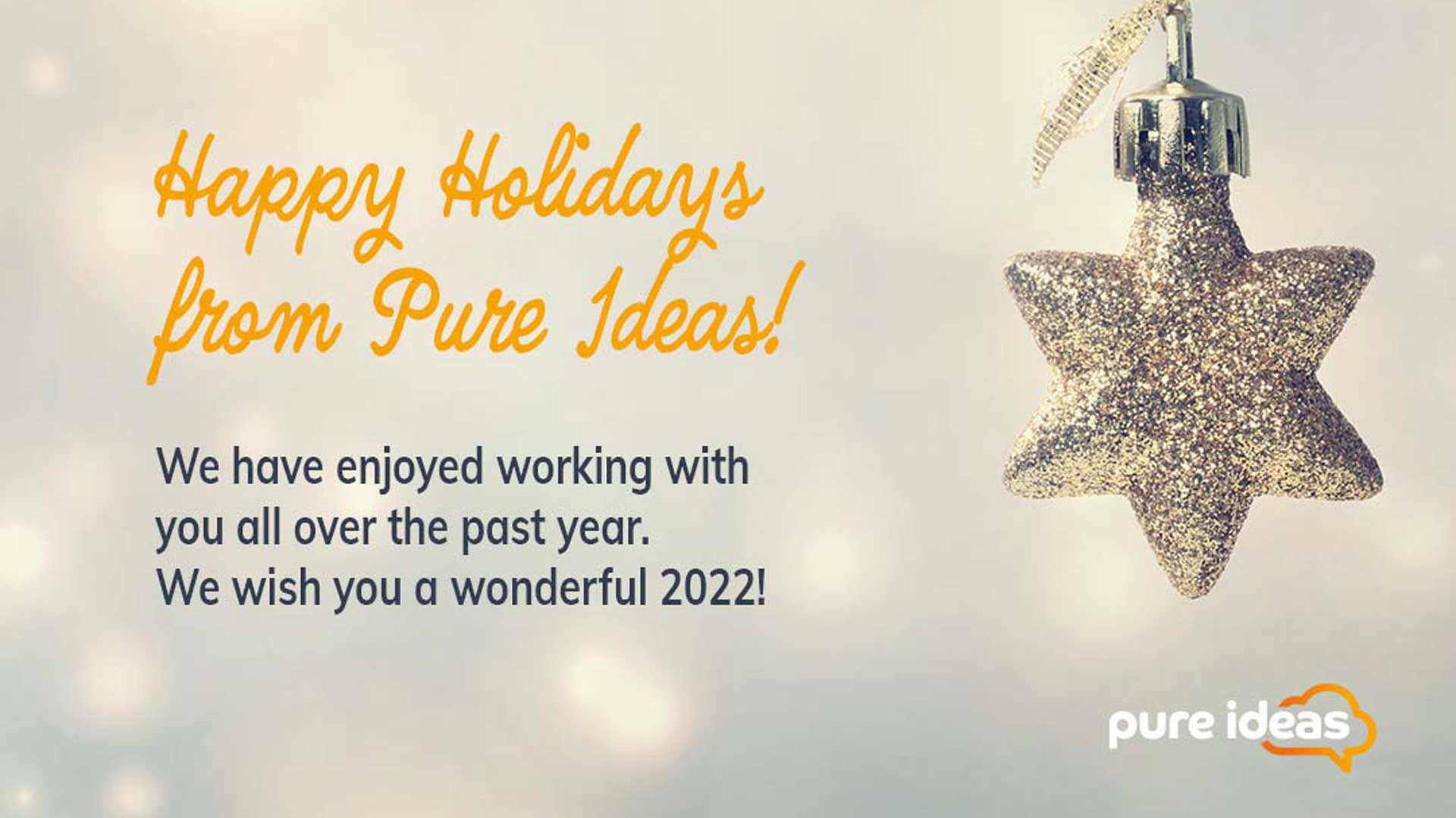 Christmas message from Pure Ideas